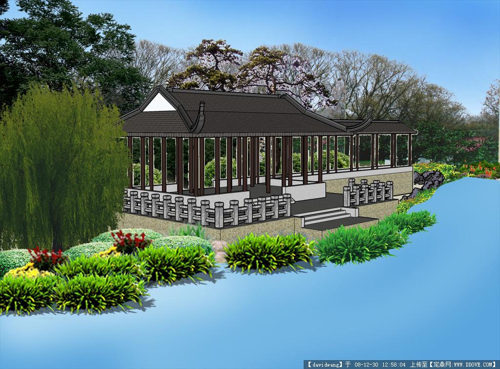 蓮花池公園SketchUp建模與園林效果圖資源導(dǎo)覽