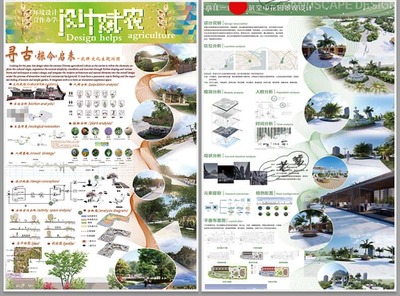 2024年景觀園林與建筑設計視覺呈現 競賽風展板、PS模板與分層素材全解析